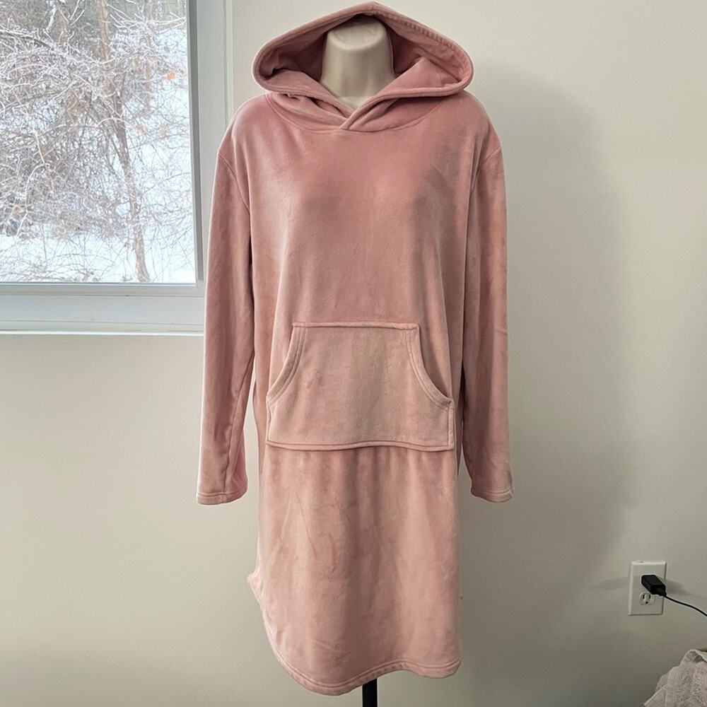 Softies Hooded Blanket Dress Nightgown Pink Size S/M